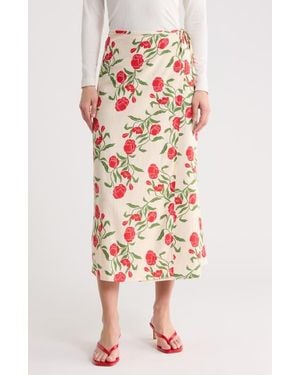 Scotch & Soda Floral Wrap Skirt - Red