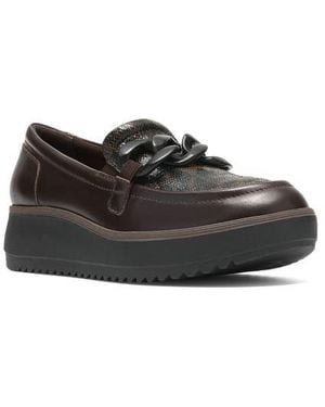 Clarks Zylah May Chain Wedge Loafer - Black
