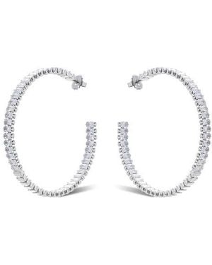 Rivka Friedman Plated Cubic Zirconia Hoop Earrings - Multicolor