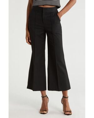 Alice + Olivia Dylan High Waist Ankle Wide Leg Pants - Black