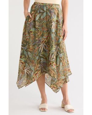 Vince Camuto Elastic Waist Midi Skirt - Multicolor