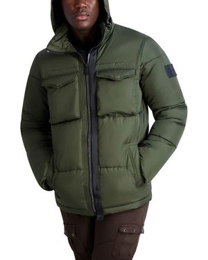KARL LAGERFELD Quilted Puffer Jacket - Green
