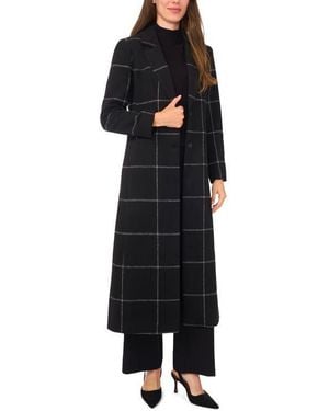 Halogen® Windowpane Check Longline Jacket - Black
