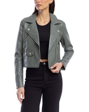 Blank NYC Faux Leather Moto Jacket - Black