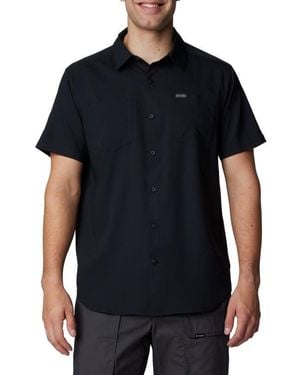 Columbia Eagle Lake Omni-Wick Short Sleeve Button-Up Shirt - Black