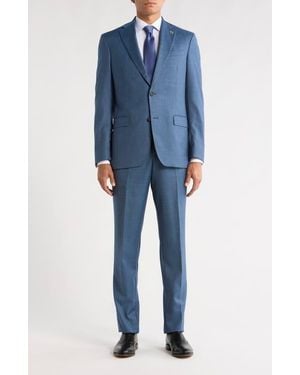 No Ordinary Joe by Ted Baker Jake Solid Wool Suit - Blue