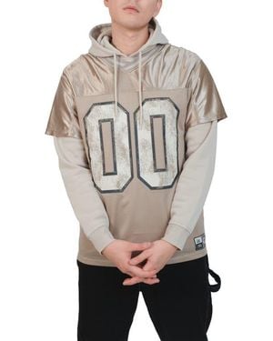 Brooklyn Cloth Jersey Layered Hoodie - Gray