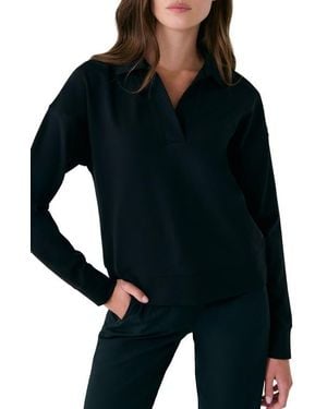 Lolë Mindset Johnny Collar Sweatshirt - Black