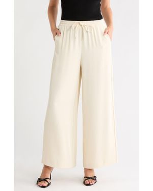 Nanette Lepore Wide Leg Pull-On Pants - Natural