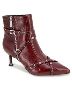 Kenneth Cole Umi Pointed Toe Moto Bootie - Purple
