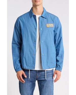Faherty Sunwashed Coach Jacket - Blue