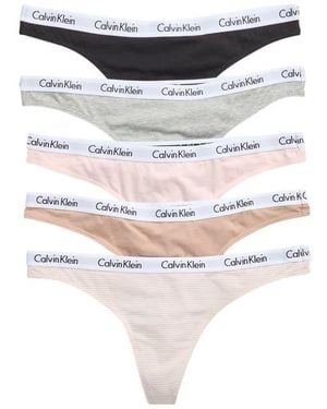 Calvin Klein Logo Thongs - White