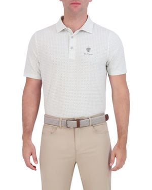 Ben Sherman Split Spot Tech Jersey Golf Polo - White