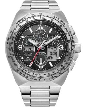 Citizen Promaster Air Skyhawk A-T Chronograph Bracelet Watch, 46Mm - Metallic