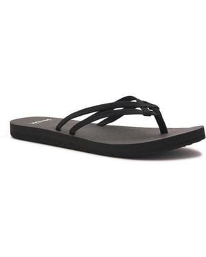 Sanuk Mandy Yoga Mat Flip Flop - Black