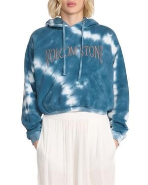 Volcom Tie Dye Embroidered Hoodie - Blue