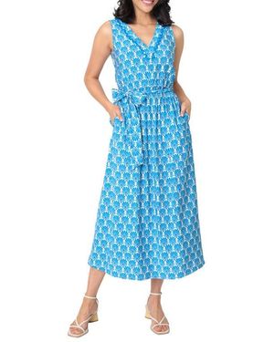 Gibsonlook Bella Evening Tie Belt Maxi Dress - Blue