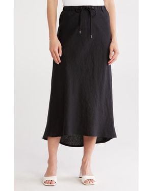 James Perse Bias Cut Linen Skirt - Black