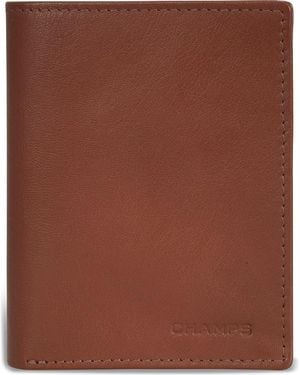 CHAMPS Vertical Bifold Wallet - Brown