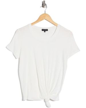 1.STATE Rib Tie Hem T-Shirt - White