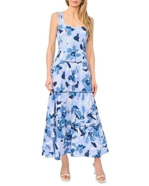 Cece Drop Waist Maxi Dress - Blue