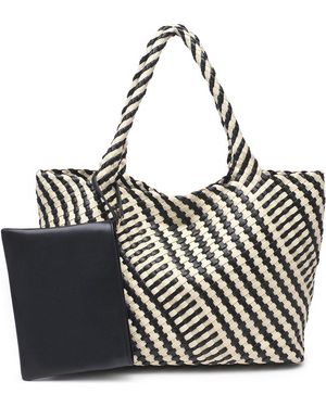 Moda Luxe Woven Tote - Black