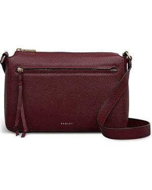 Radley Fountain Park Pebbled Leather Crossbody Bag - Red