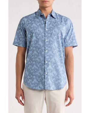 COASTAORO Short Sleeve Woven Shirt - Blue