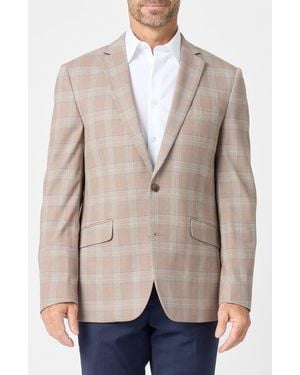Savile Row Plaid Sport Coat - Natural