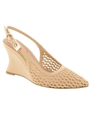 BCBGeneration Xyla Slingback Pointed Toe Wedge Pump - Natural