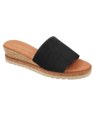 Andre Assous Nessie Platform Wedge Sandal - Black