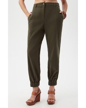 Trina Turk Nala Stretch Cotton Sweatpants - Green