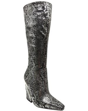 Ninety Union Viva Snake-Embossed Knee High Boot - Black