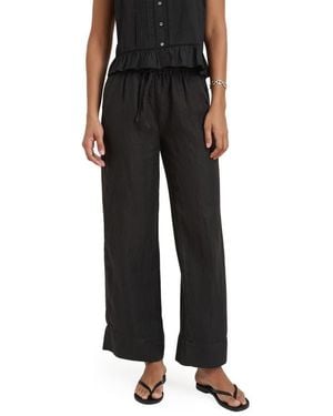 Alex Mill Riley Linen Wide Leg Pants - Black