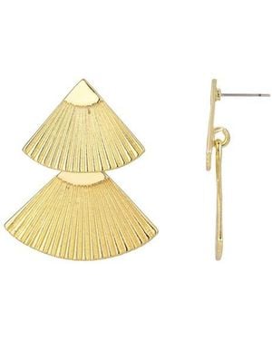 Adornia Honore Fan Drop Earrings - Metallic