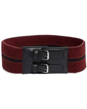 Longchamp Mixed Media Belt - Purple