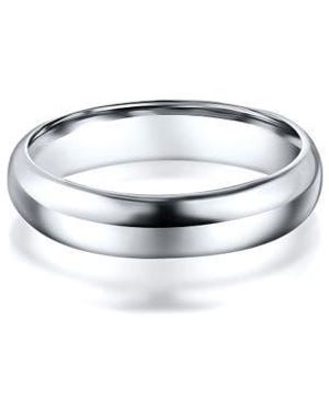 Best Silver Plaid Dome Band Ring - Blue
