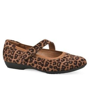 White Mountain Carwen Mary Jane Flat - Brown