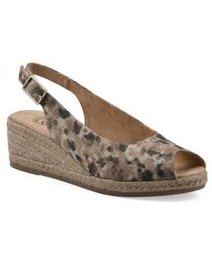 White Mountain Maize Slingback Wedge Sandal - Brown