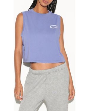 Spiritual Gangster Paradise Doheny Crop Tank - Blue