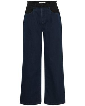Ichi Litzy Wide Leg Jeans - Blue