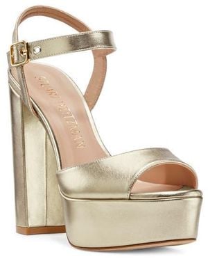 Stuart Weitzman Ryder 95 Platform Sandal - Metallic