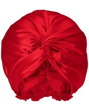 BLISSY Mulberry Silk Hair Bonnet - Red