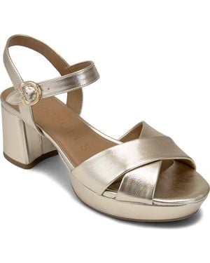 Aerosoles Charlye Ankle Strap Platform Sandal - Metallic