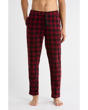 Hurley Buffalo Plaid Fleece Pants - Red