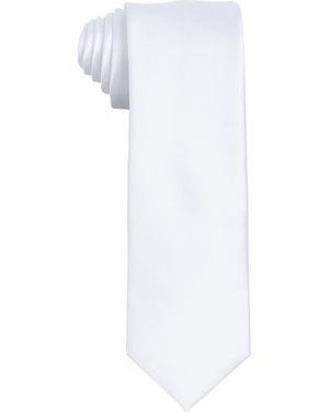 Con.struct Solid Satin Tie - White