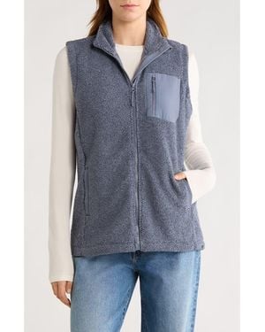 Balance Collection Amara Fleece Knit Zip Vest - Blue