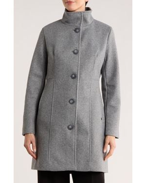 Calvin Klein Stand Collar Coat - Gray