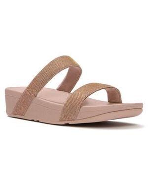 Fitflop Flowrise Glitz Wedge Slide Sandal - Pink