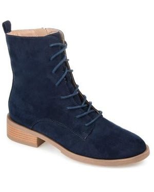 Journee Collection Vienna Combat Boot - Blue
